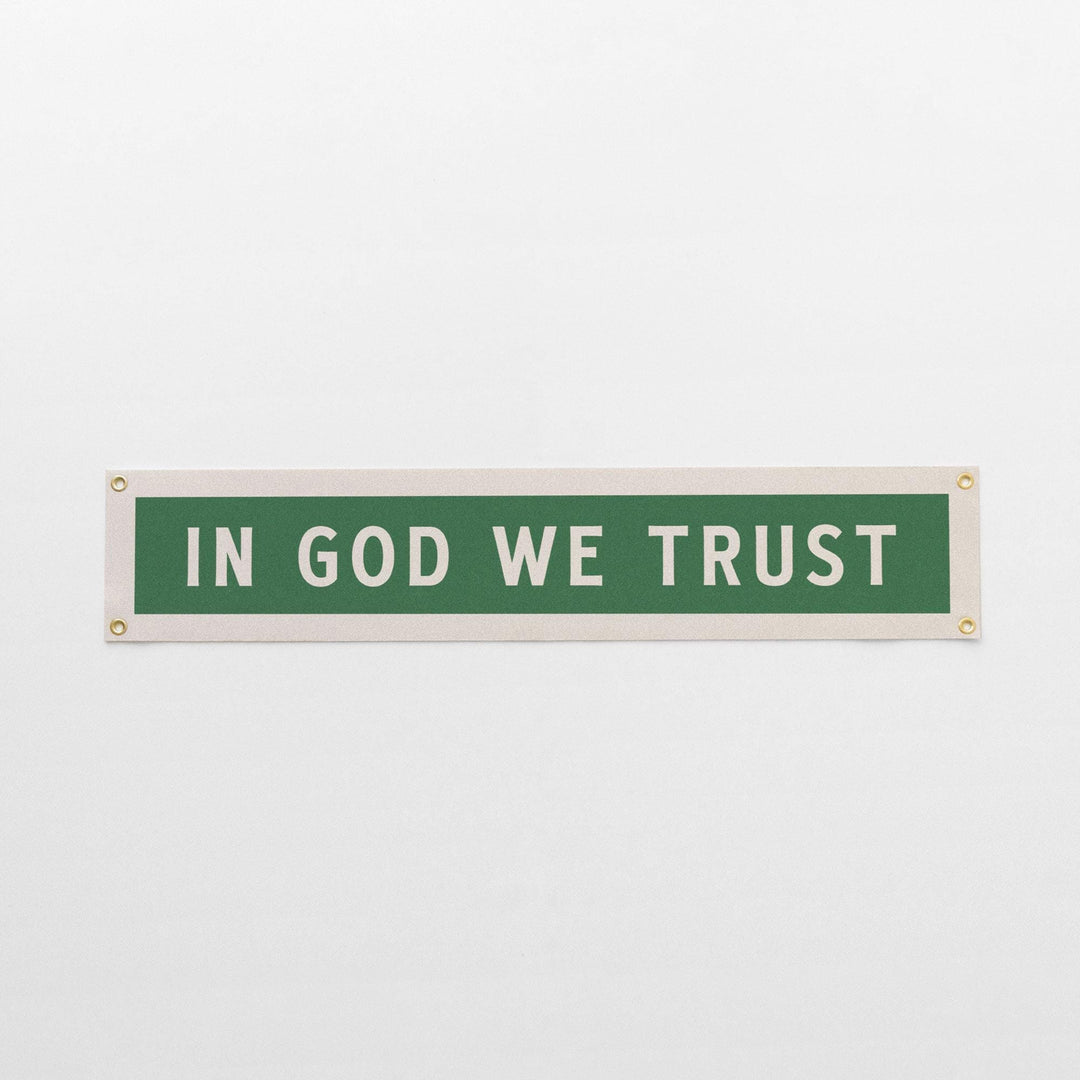 In God We Trust Felt Sign Banner