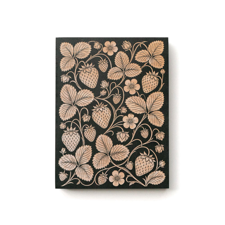 Strawberries Engraved Birch Art Panel