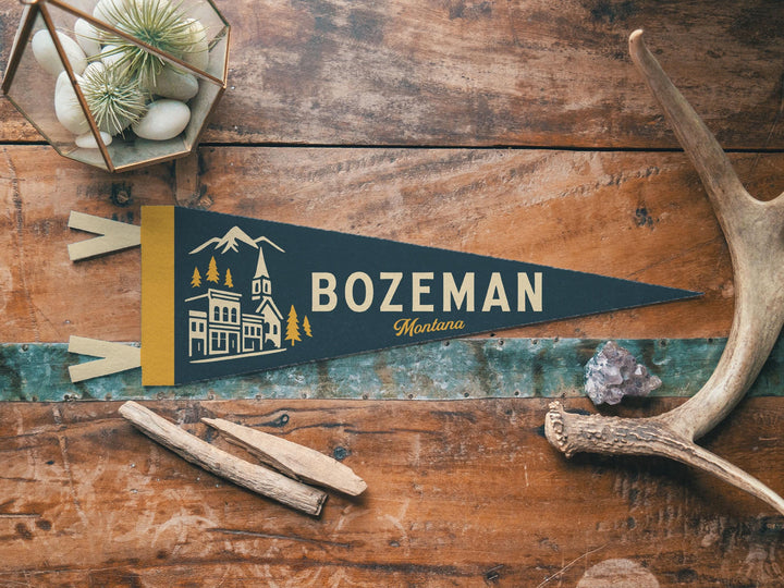Bozeman Montana Felt Pennant