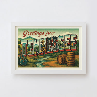 Tennessee Postcard Art Print