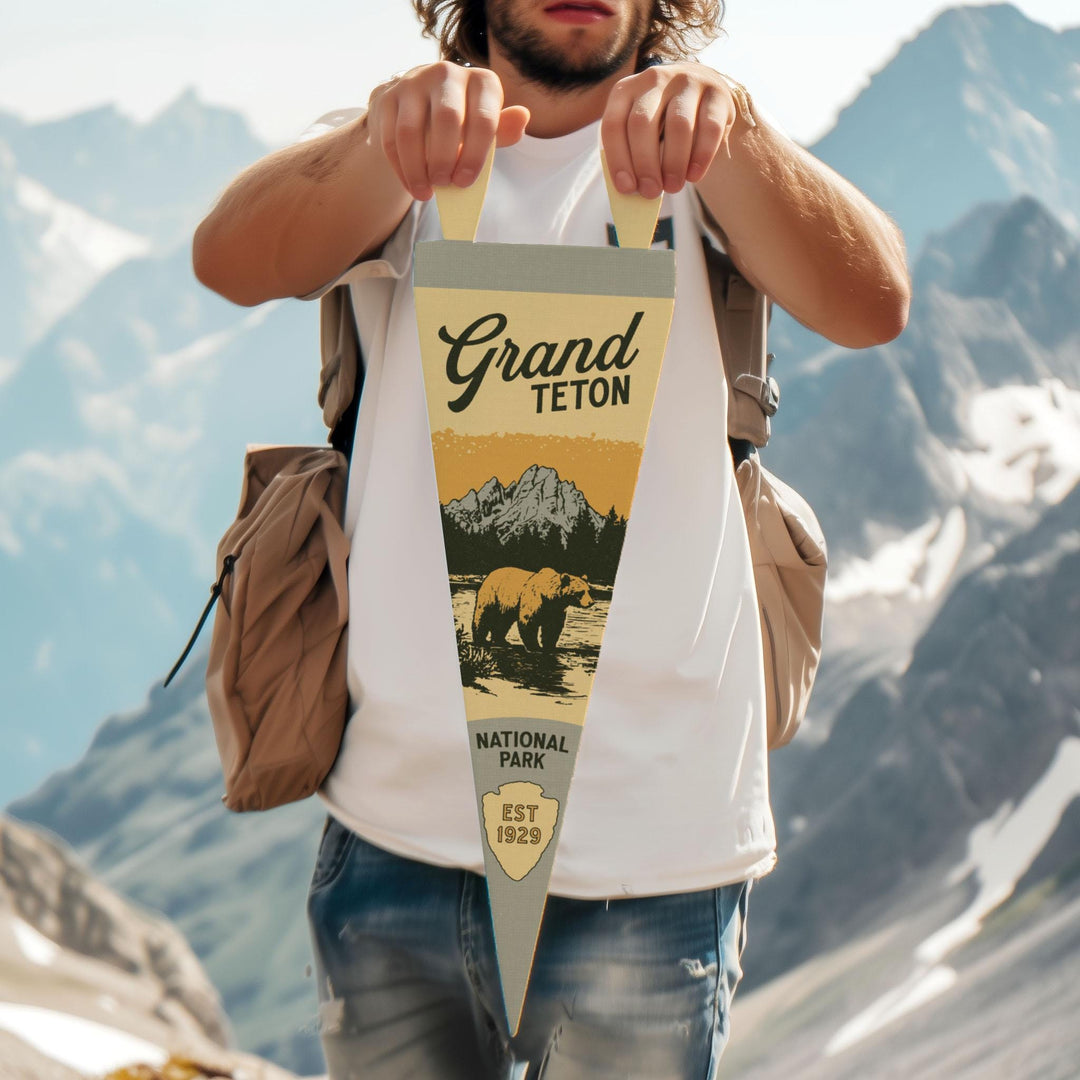 Grand Teton National Park Felt Pennant