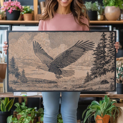 Bald Eagle Engraved Illustration