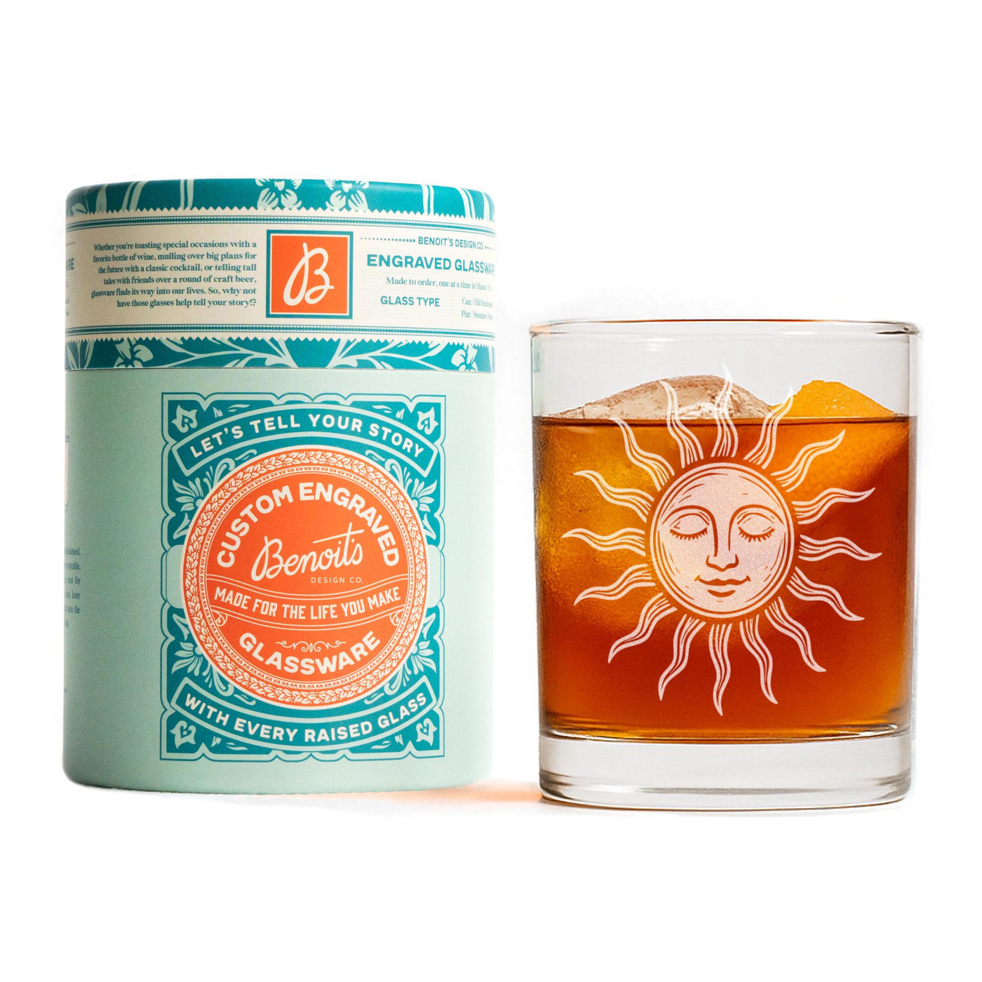 Vintage Sun & Moon Face Glasses (Set of 2)