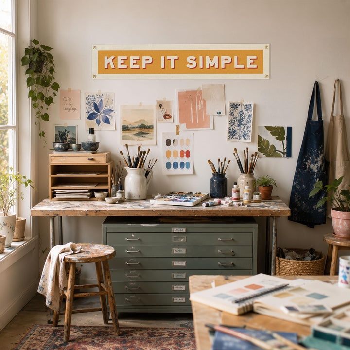 Keep It Simple Felt Banner