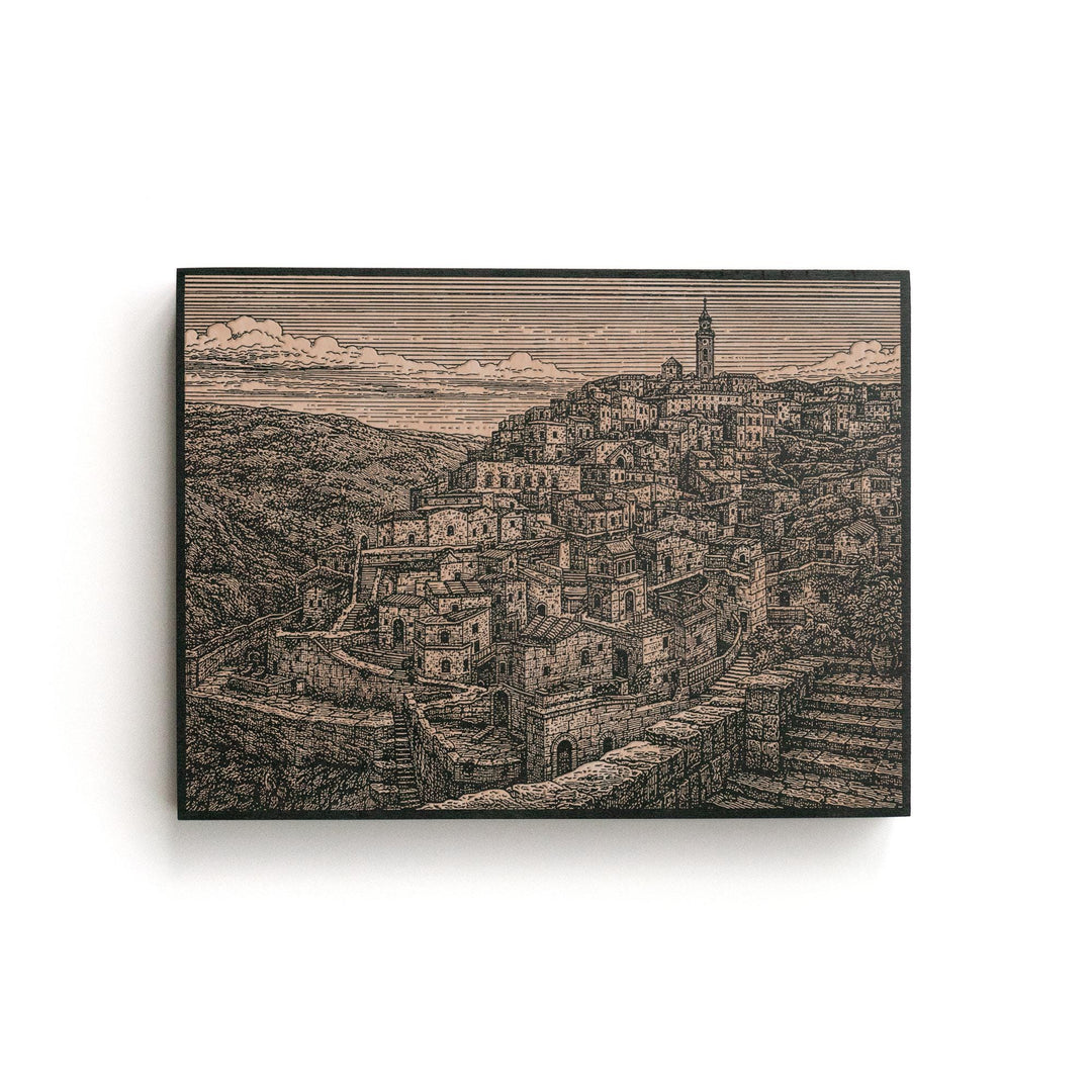Sassi di Matera Engraved Birch Art Panel