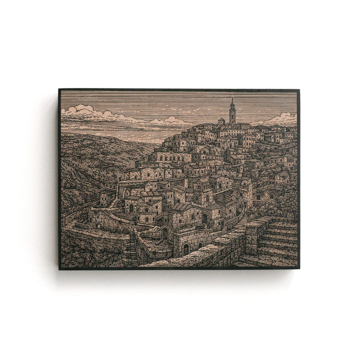 Sassi di Matera Engraved Birch Art Panel