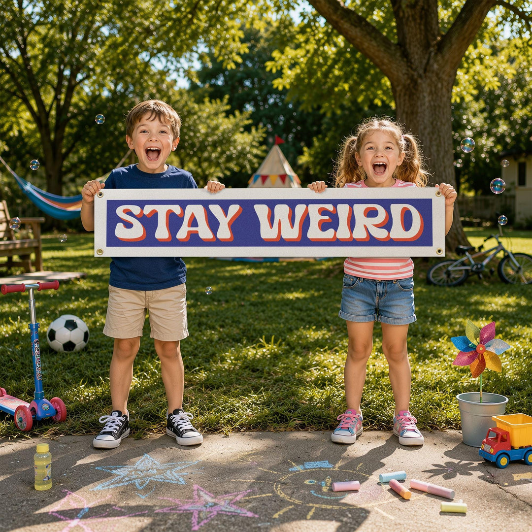 Stay Weird Felt Banner