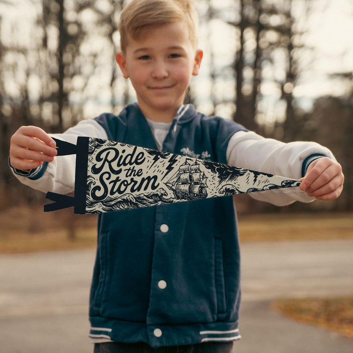 Ride the Storm Felt Pennant