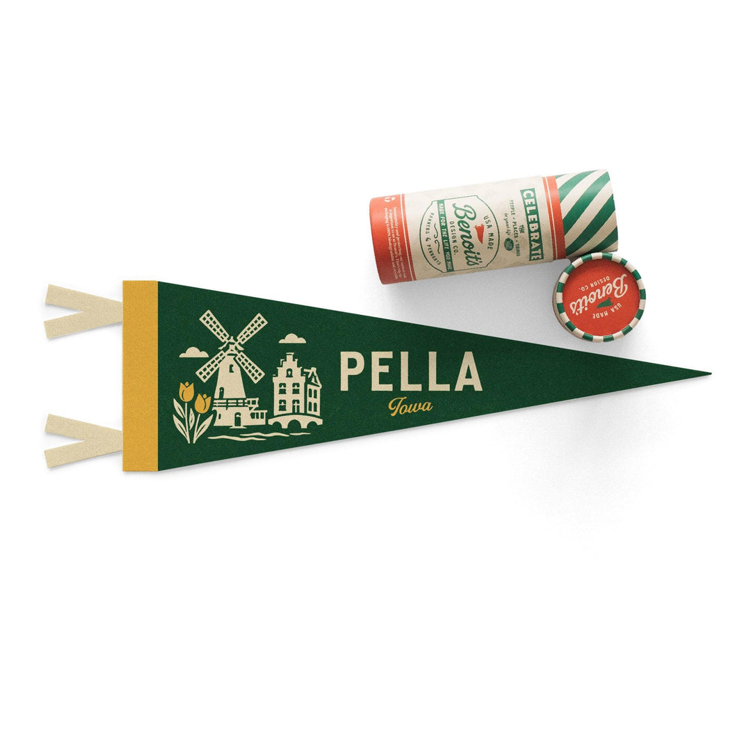 Pella Iowa Felt Pennant