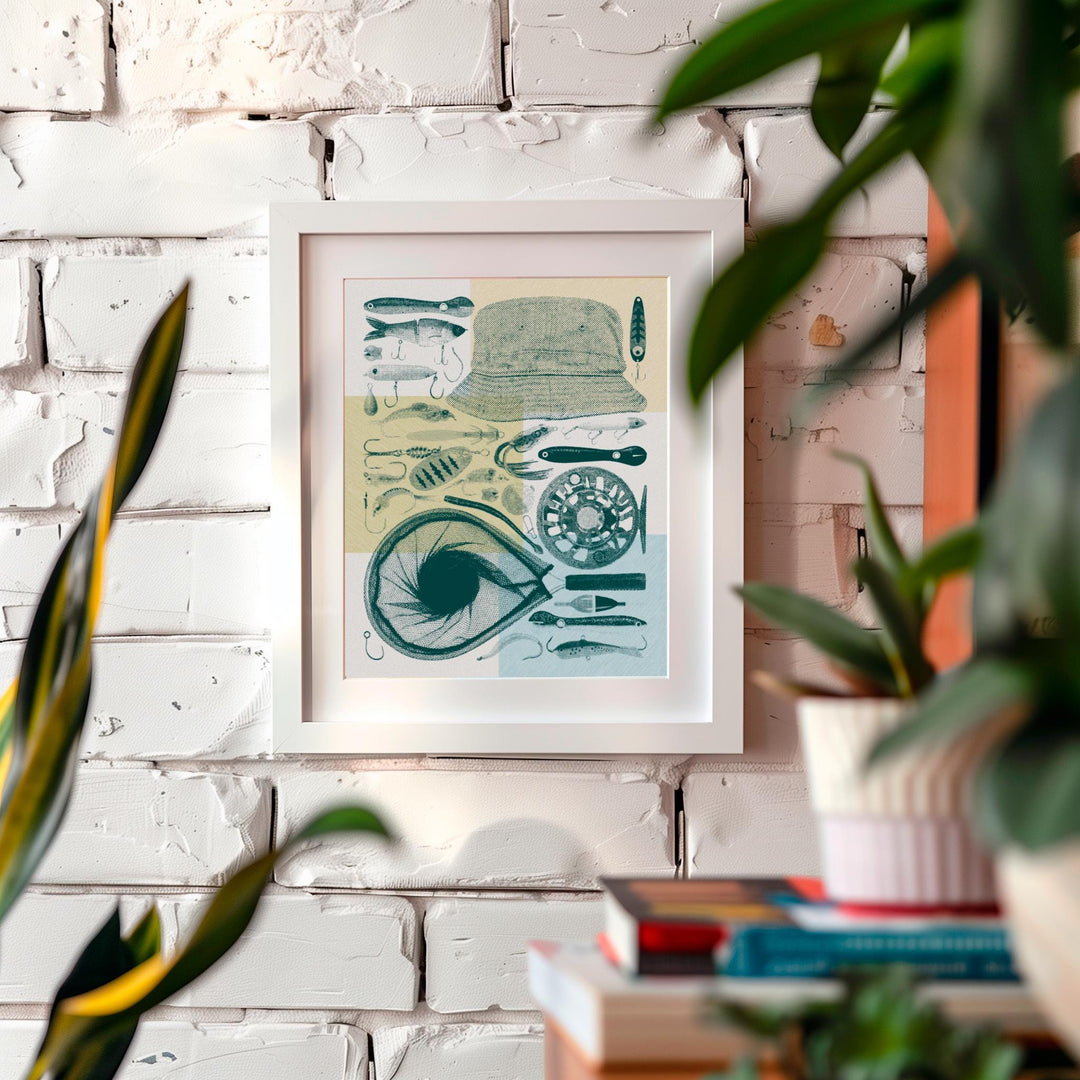 Fishing Flatlay Print