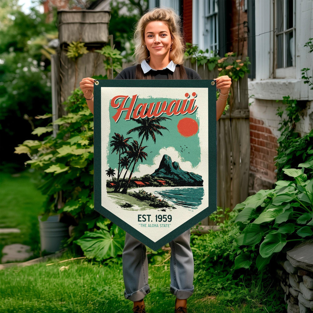 Hawaii Felt Camp Flag
