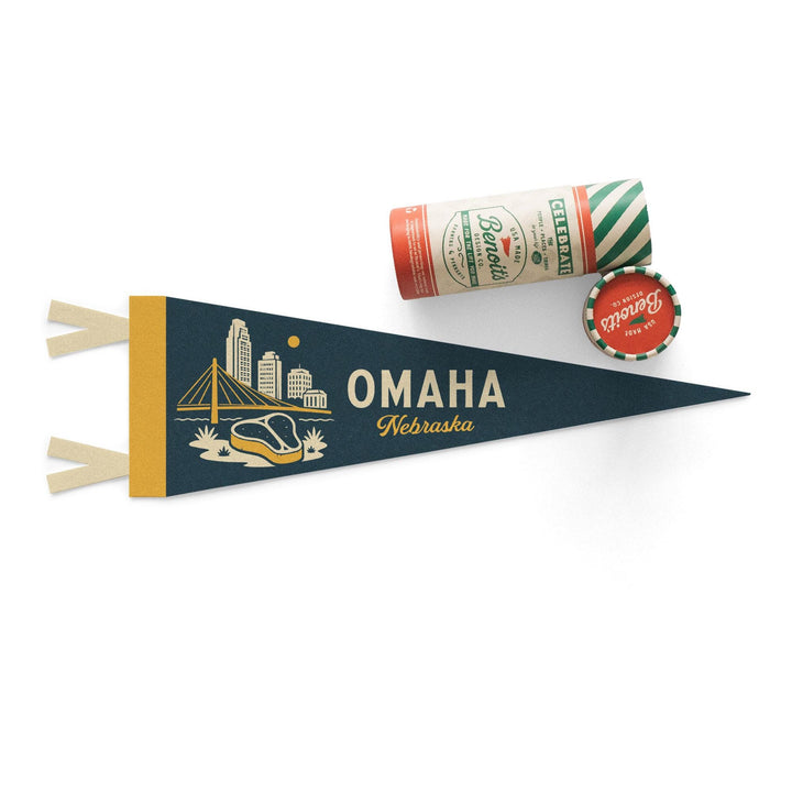 Omaha Nebraska Felt Pennant