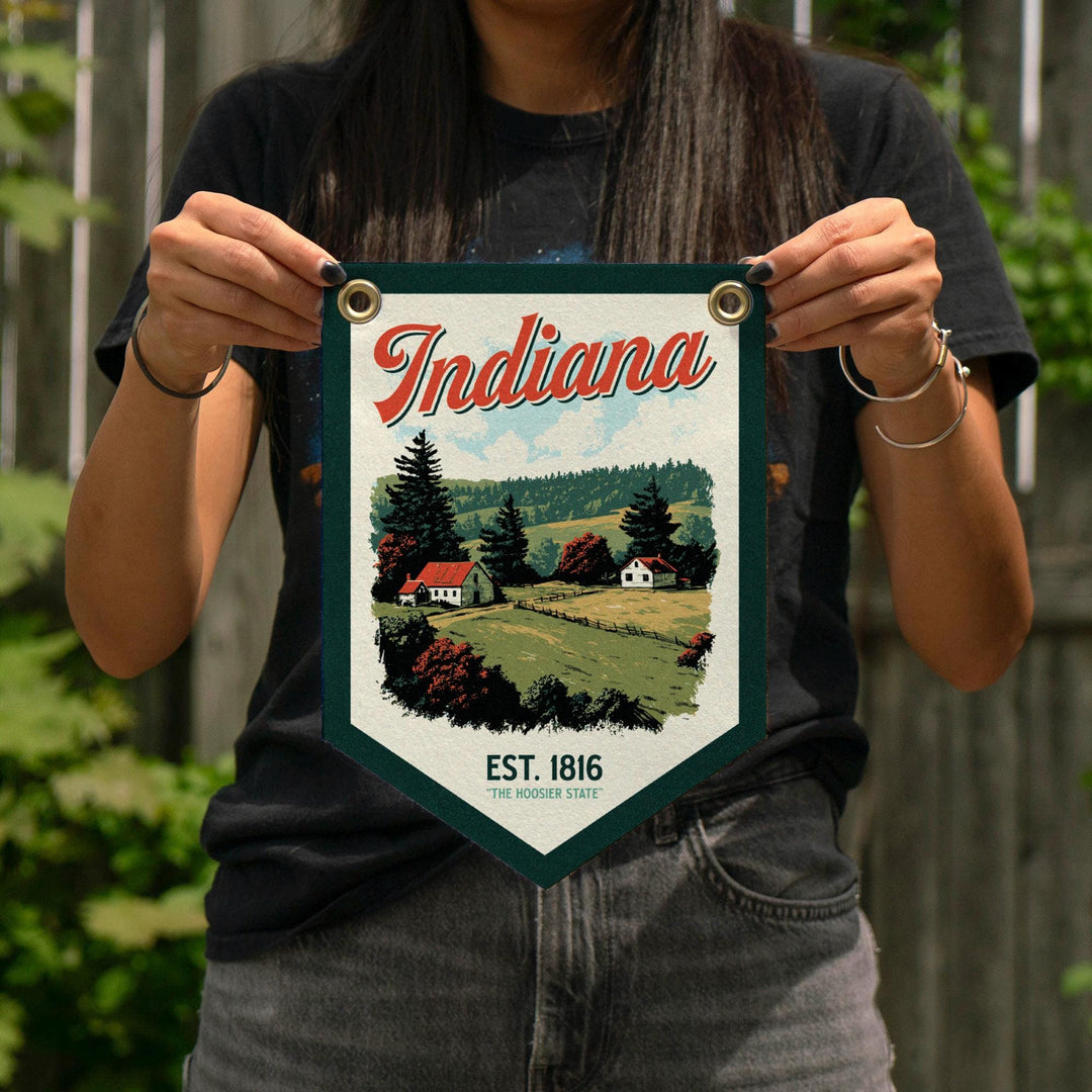 Indiana Felt Camp Flag