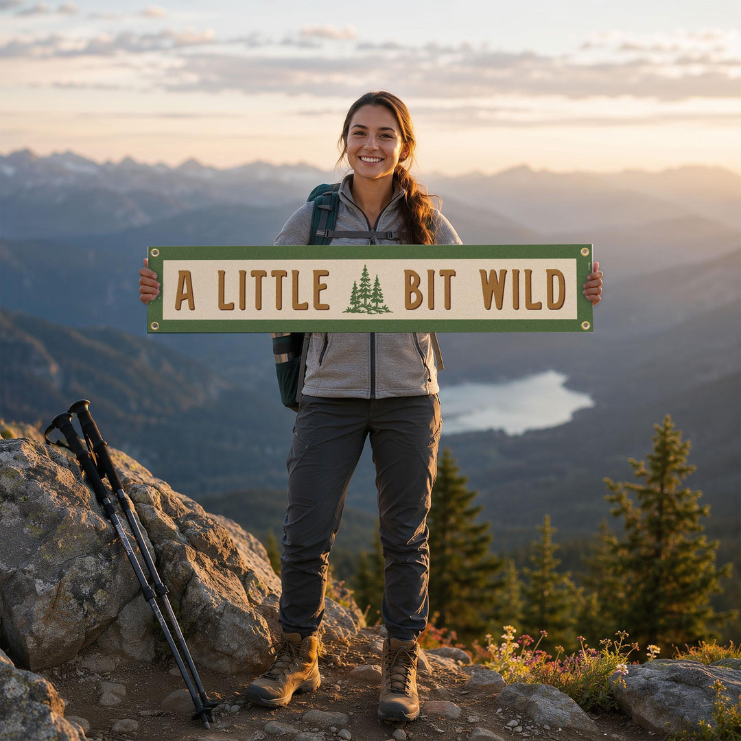 A Little Bit Wild Felt Banner