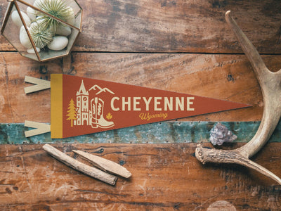 Cheyenne Wyoming Felt Pennant