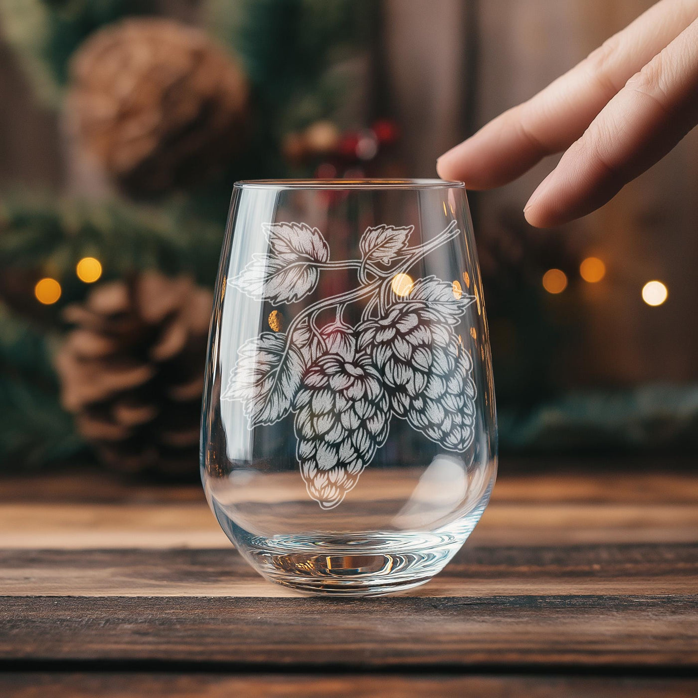 Beer Hops Glasses | Beer Brewing Personalized Whiskey, Wine & Beer Glassware Gift, Craft Beer Lover Drinkware, Home Brewery Gift