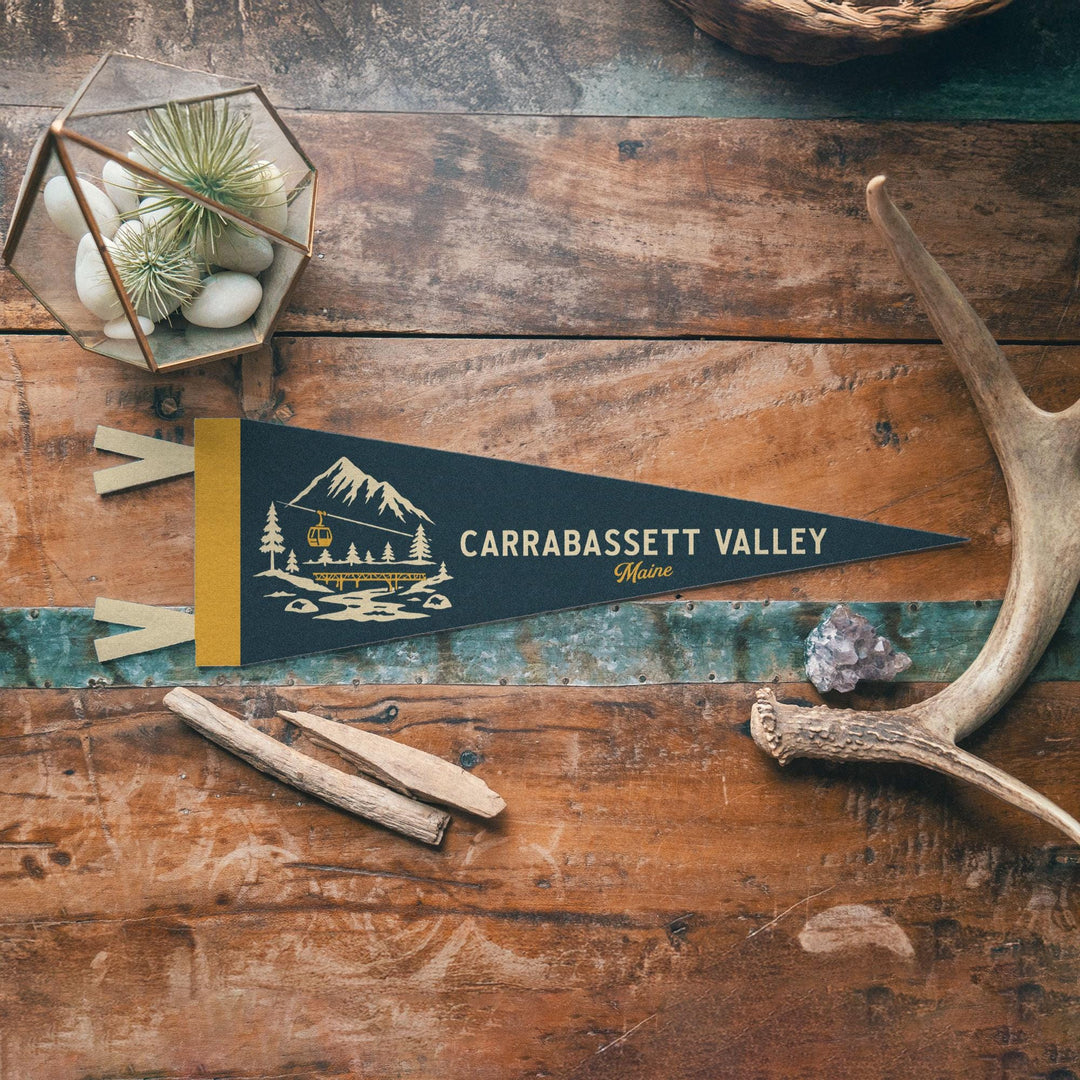 Carrabassett Valley Maine Felt Pennant
