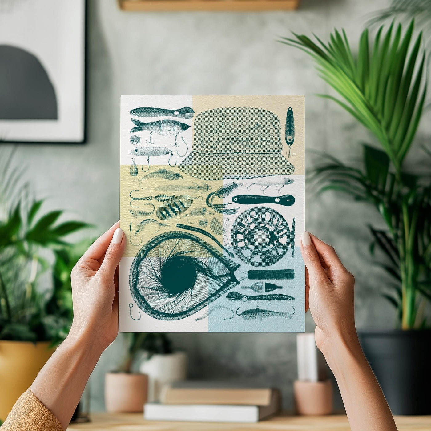 Fishing Flatlay Print