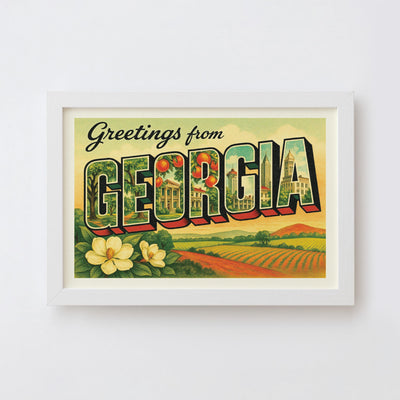 Georgia Postcard Art Print