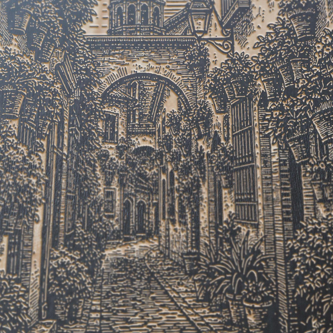 Córdoba Old Town Engraved Birch Art Panel