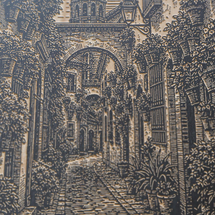 Córdoba Old Town Engraved Birch Art Panel