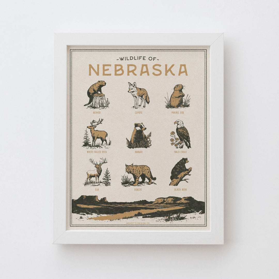 Nebraska Wildlife Print