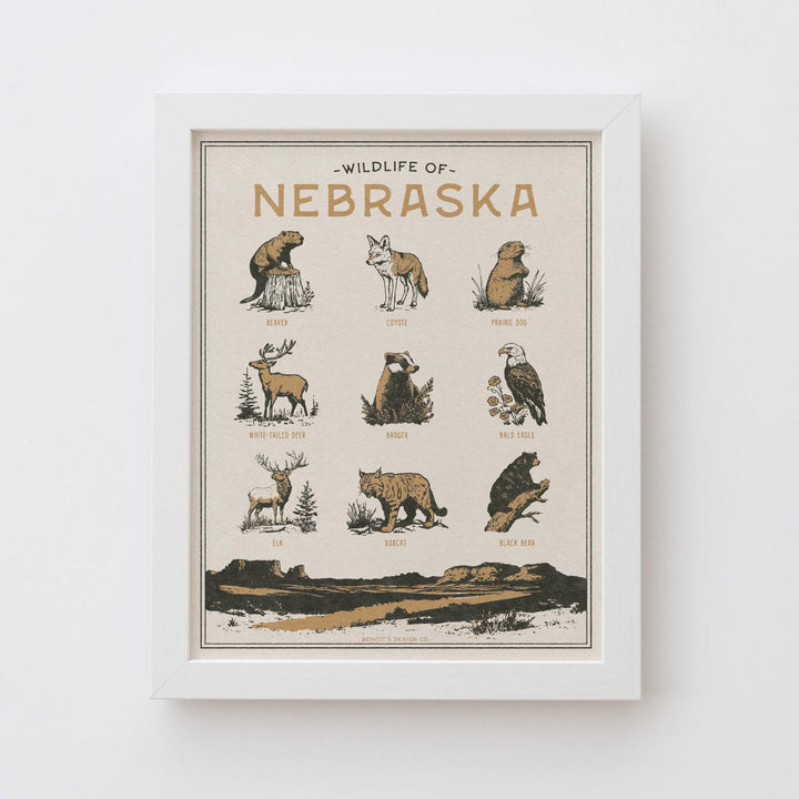 Nebraska Wildlife Print