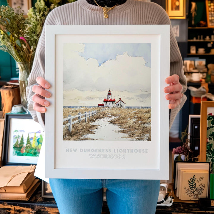 New Dungeness Lighthouse, Washington Paper Print