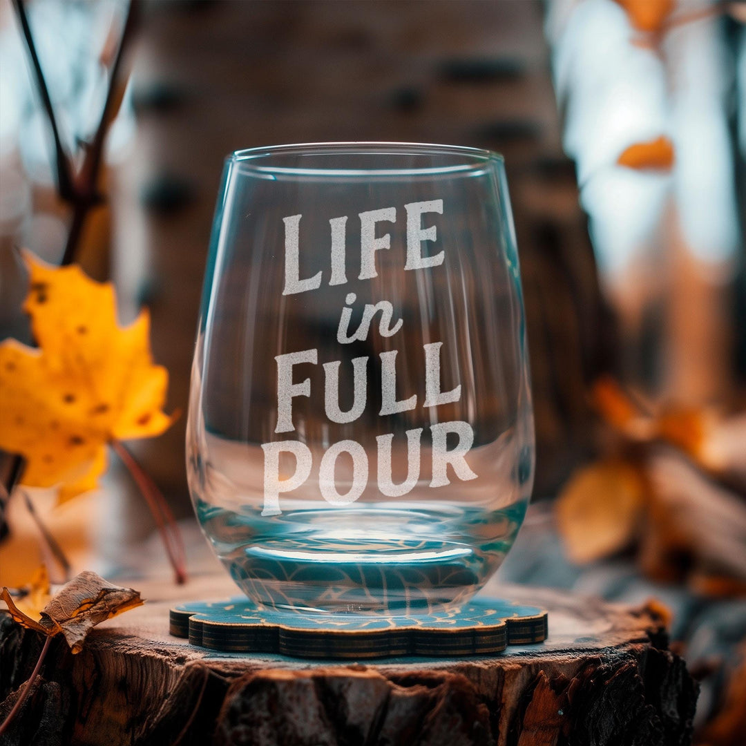 Life in Full Pour Glasses