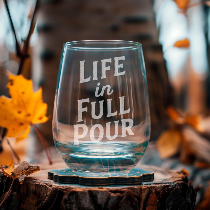 Life in Full Pour Glasses
