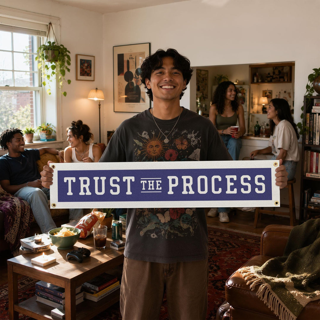 Trust the Process Felt Banner