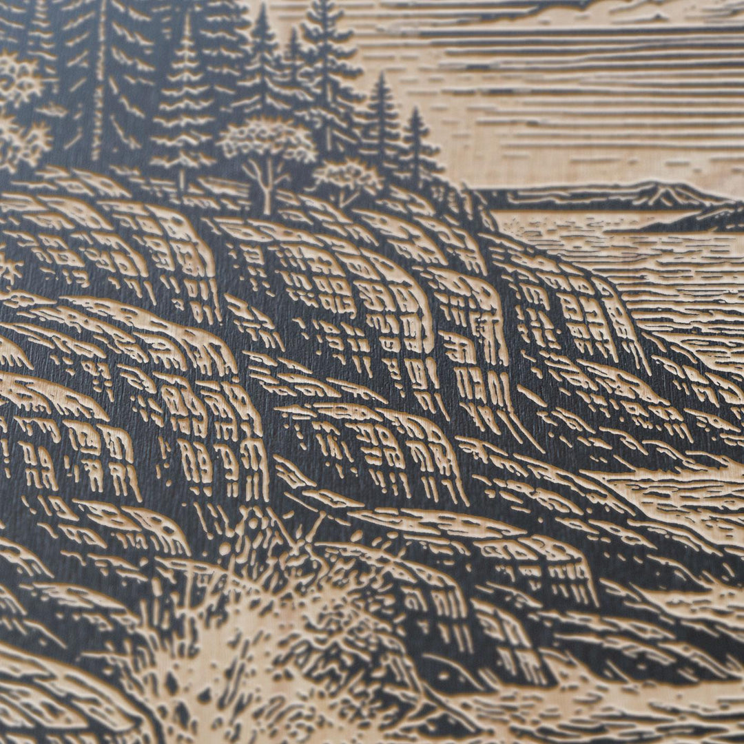 Acadia National Park Engraved Birch Art Panel
