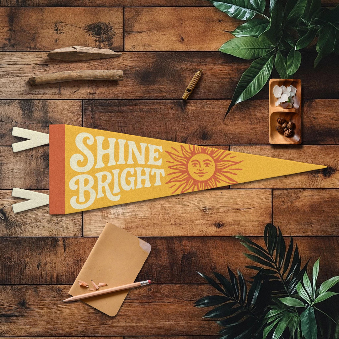 Shine Bright Felt Pennant