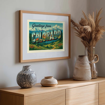 Colorado Postcard Art Print