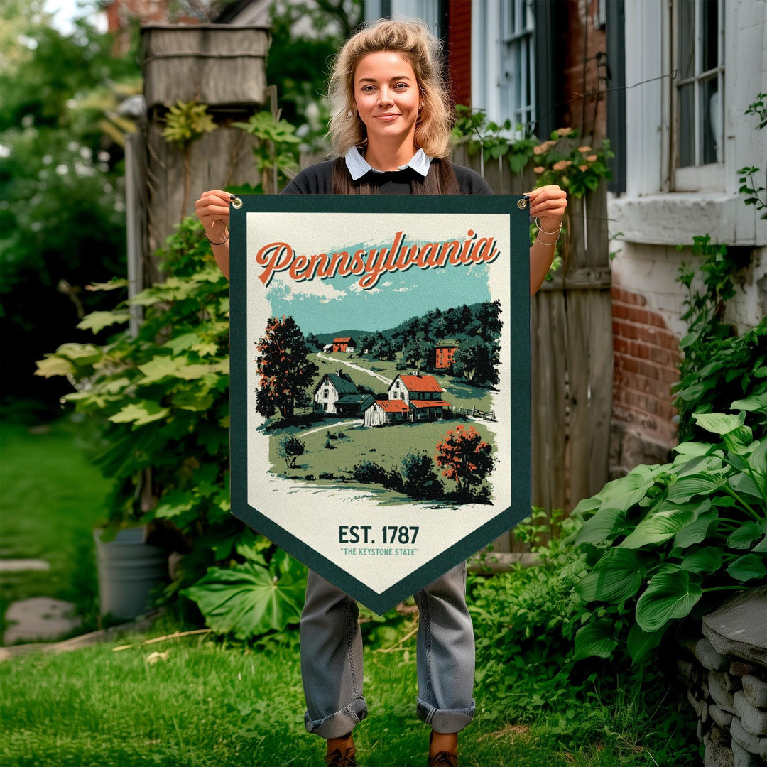 Pennsylvania Felt Camp Flag
