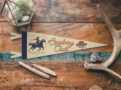 Cowboy Club Felt Pennant