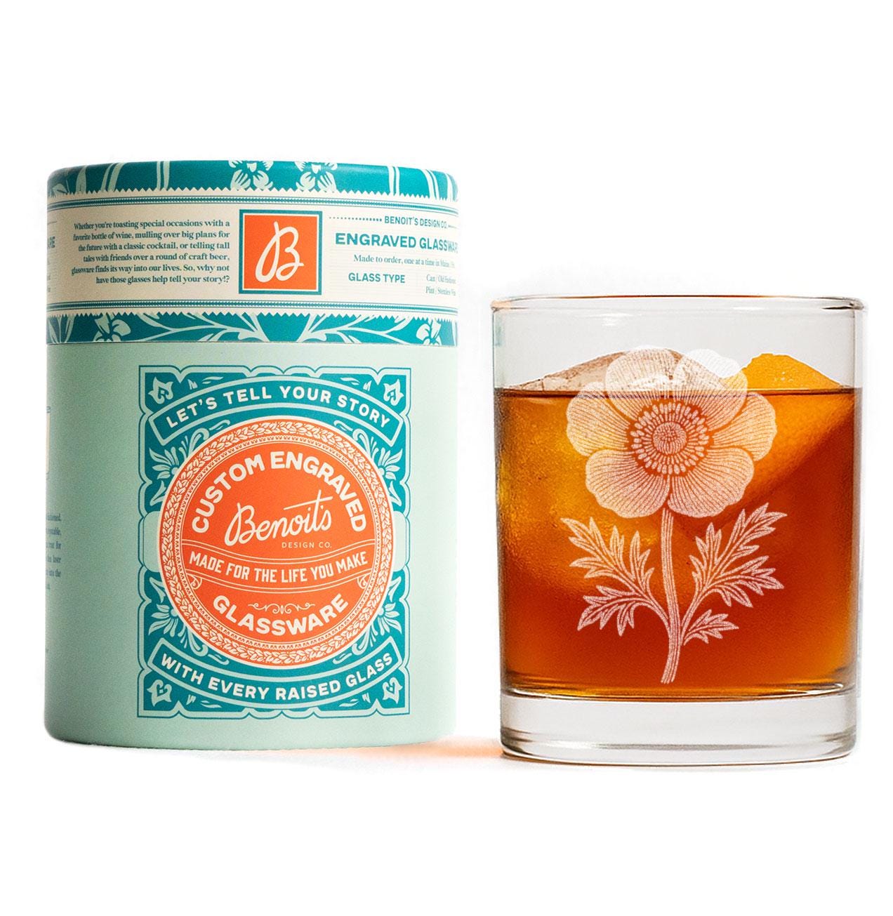 Anemone Flower Glasses