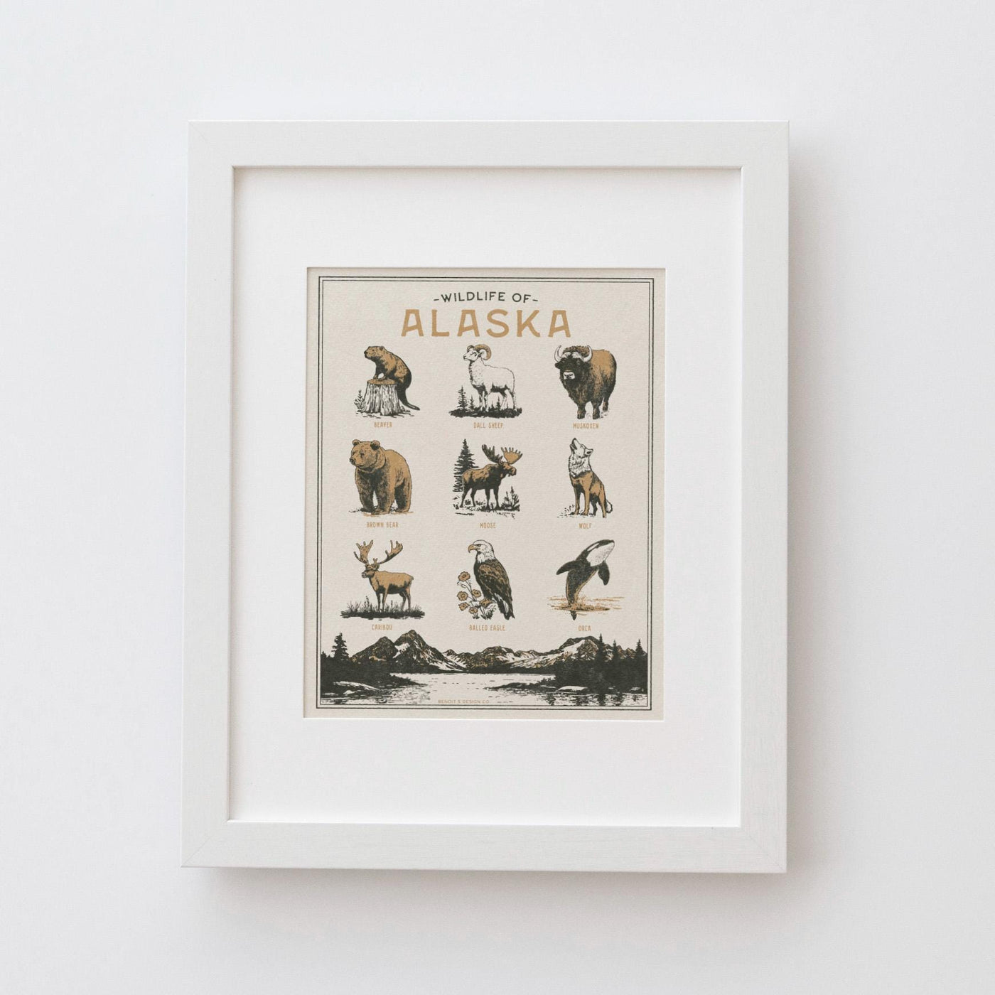 Alaska Wildlife Wall Art Print