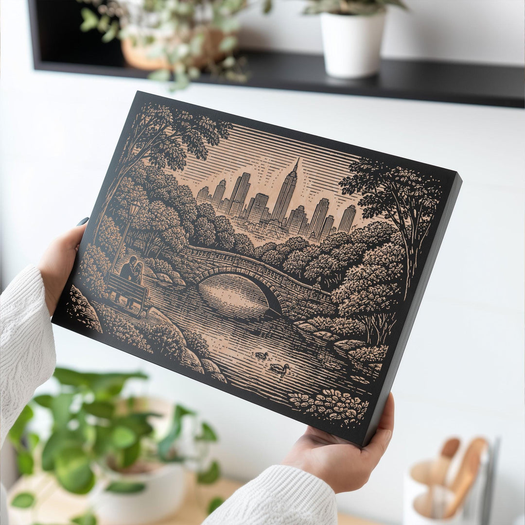 Central Park New York Engraved Birch Art Panel