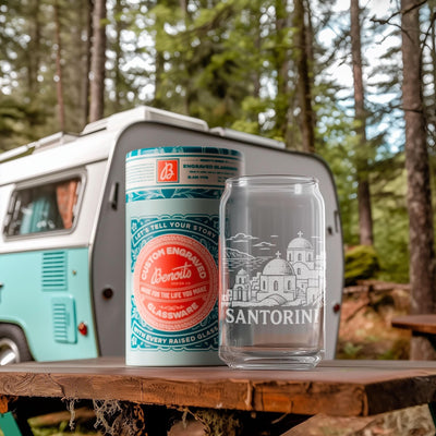 Santorini Greece Glass