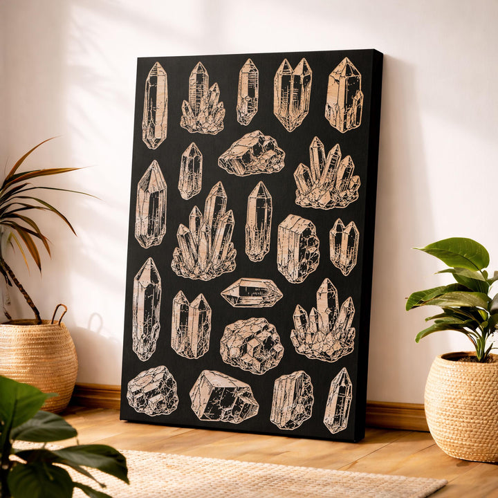 Crystals Engraved Birch Art Panel