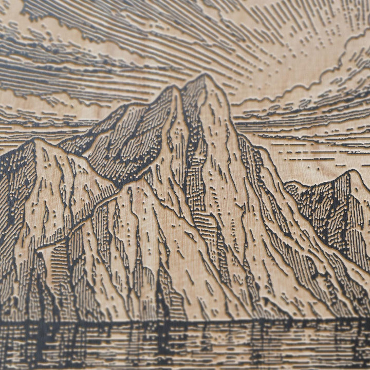 Arctic Iceberg Seascape Engraved Birch Art Panel