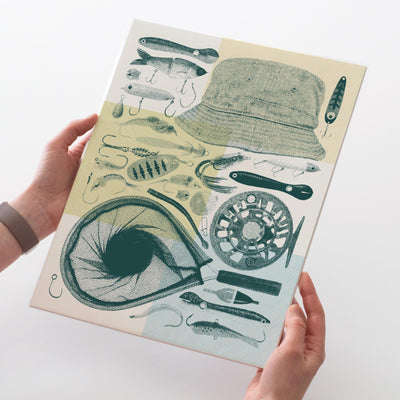 Fishing Flatlay Print