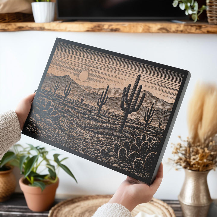 Sonora Mexico Engraved Birch Art Panel
