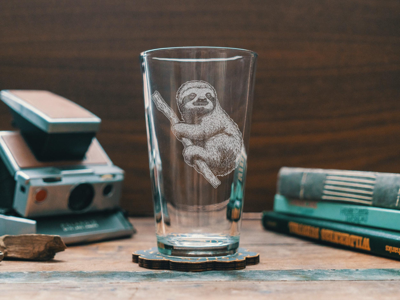 Sloth Glasses | Rainforest Animal Personalized Whiskey, Wine & Beer Glassware, Nature Lover Drinkware, Jungle Themed Decor, Cute Sloth Gift