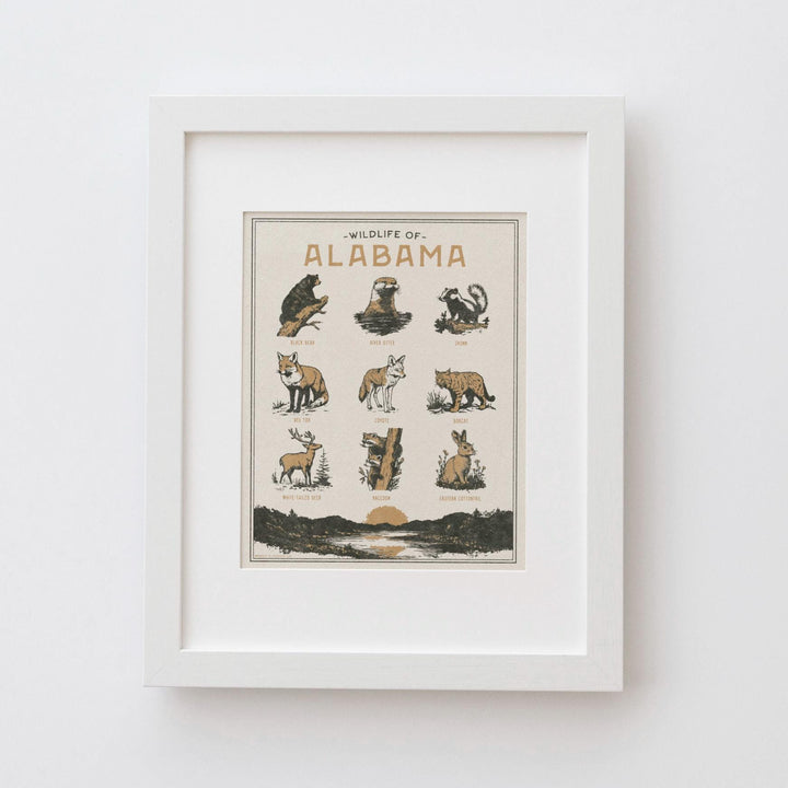 Alabama Wildlife Print