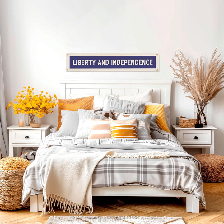 Liberty And Independence Felt Sign Banner