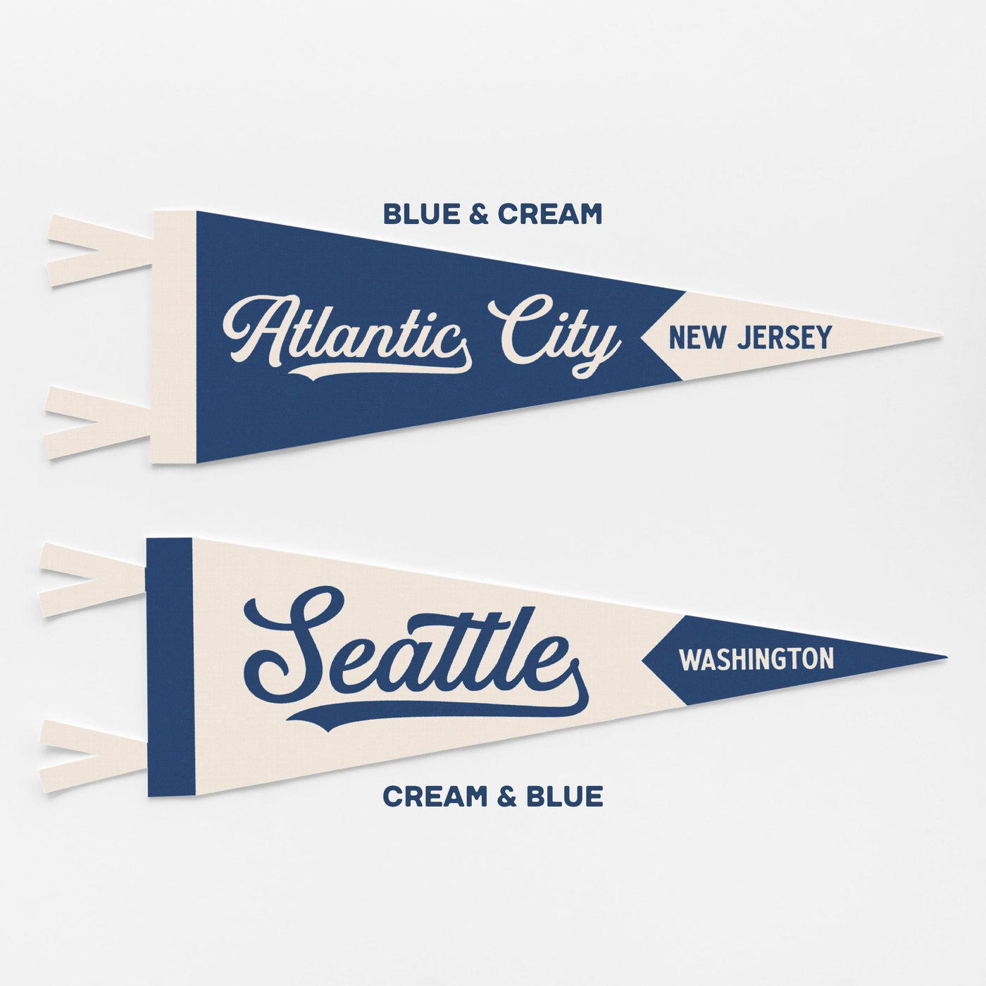 Custom Classic City & State Felt Pennant