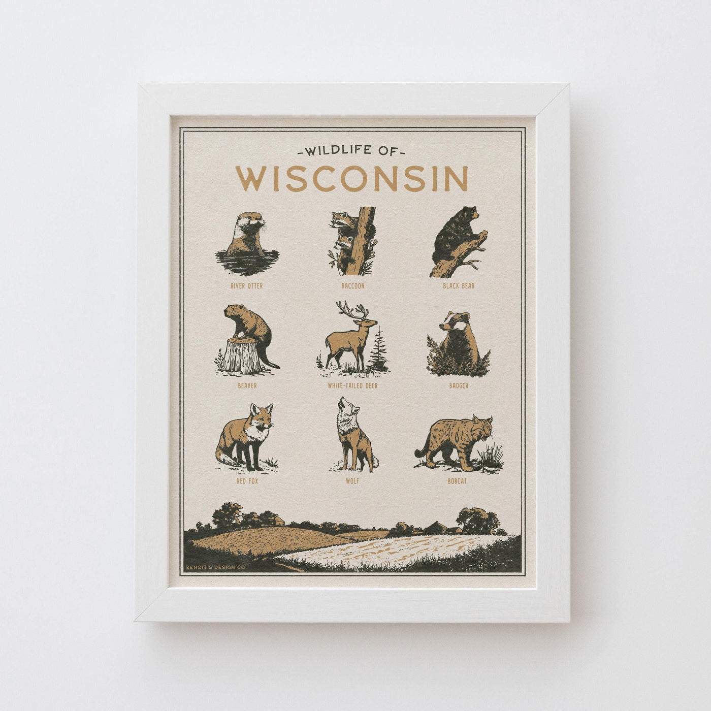 Wisconsin Wildlife Print