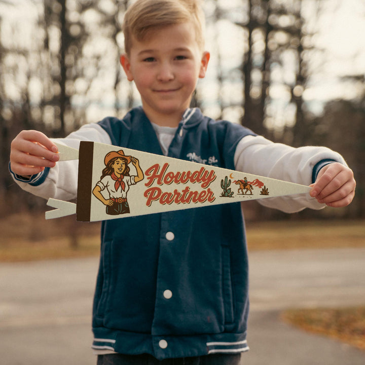 Howdy Partner Felt Pennant